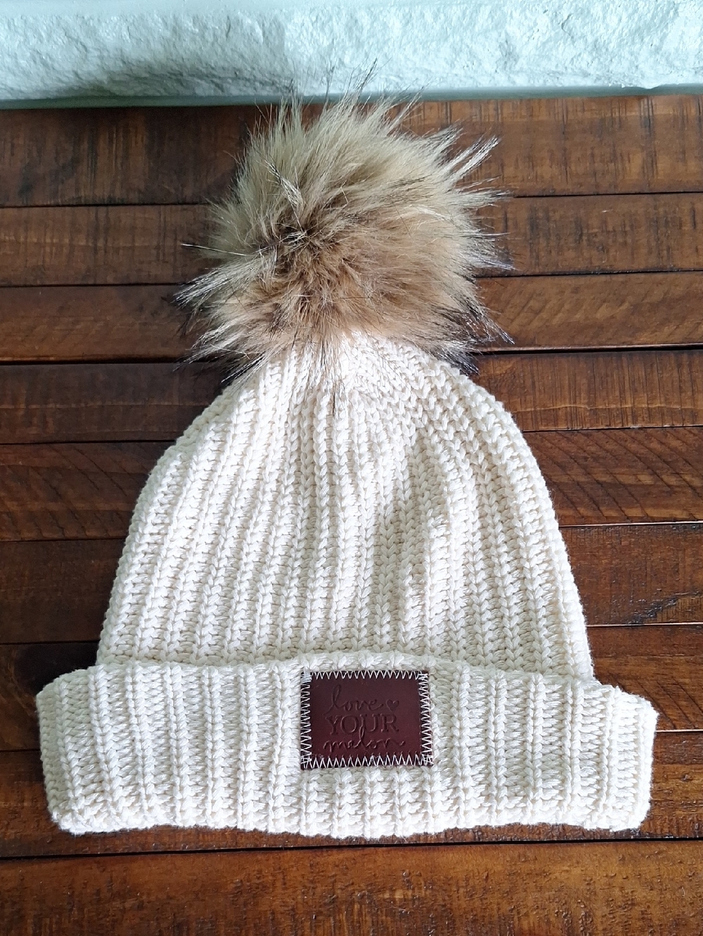 Love Your Melon Cream Beanie Winter Hat